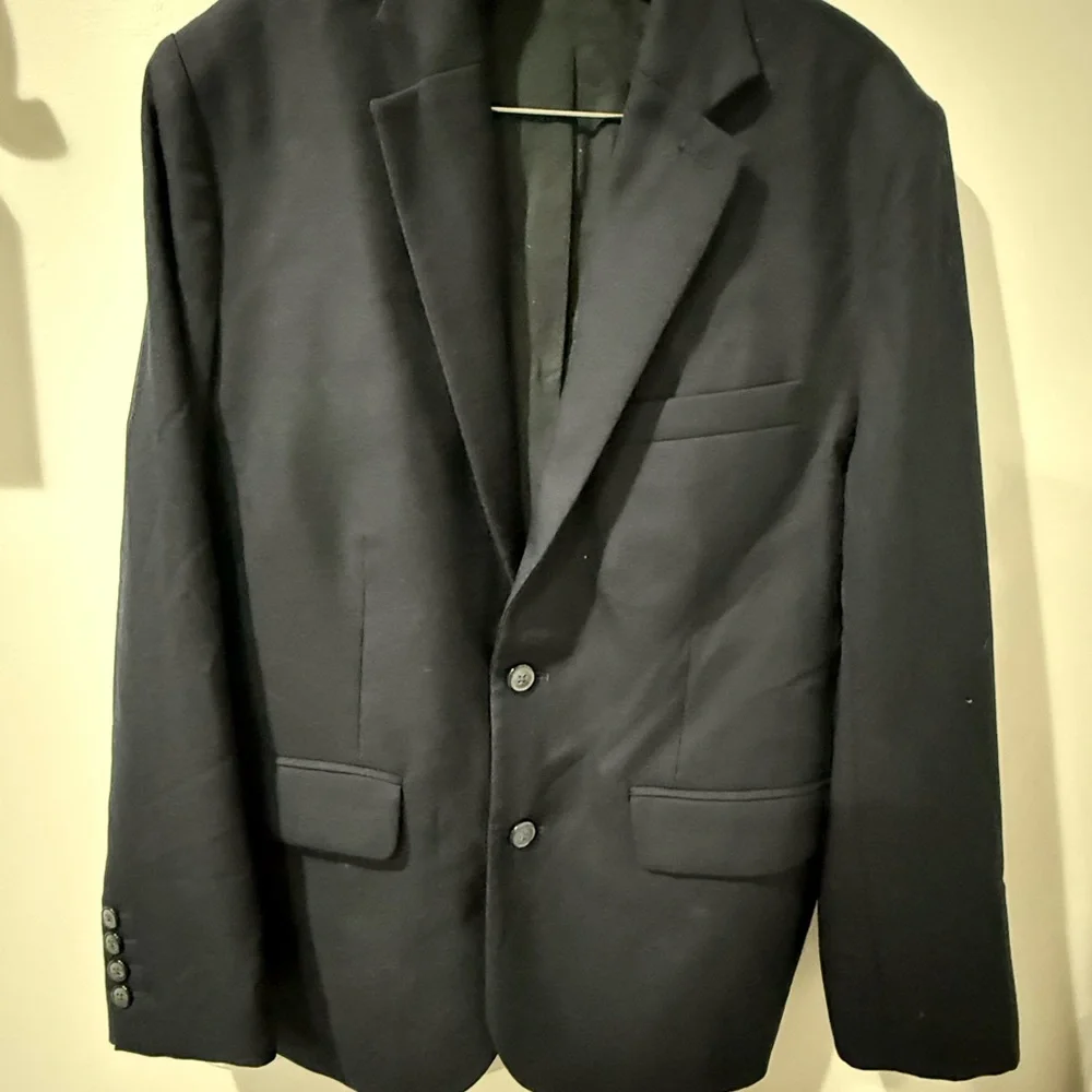 LL Bean Mens Blazer 38S Suit Jacket Sports‎ Coat  0KUH3 Navy Blue